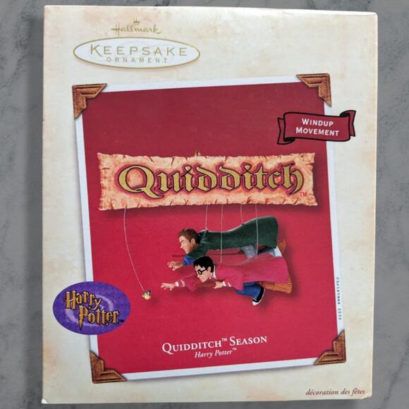 Hallmark Keepsake Harry Potter QUIDDITCH SEASON Ornament Windup Movement 2002